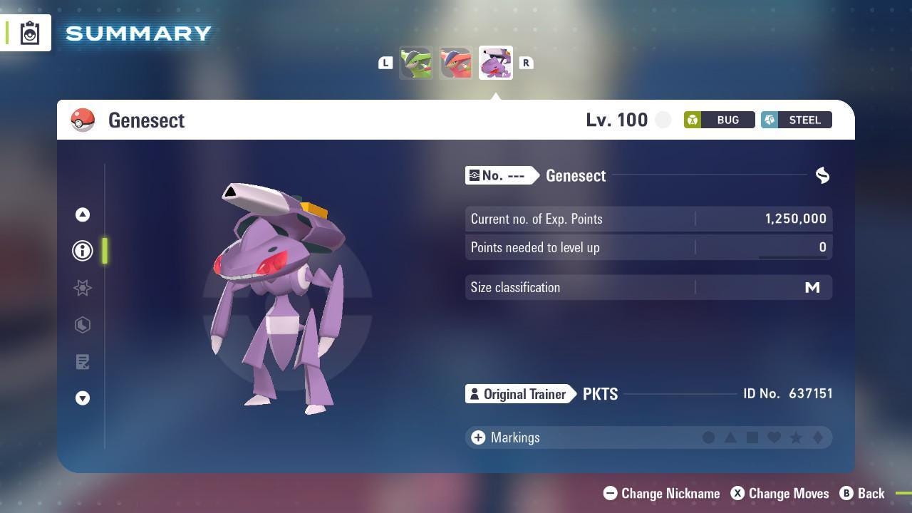 Non Shiny 6IV Genesect Pokemon Legends Za Mega Dimension DLC 6IV Competitive - Pokémon Legends: Z-A digital Pokémon trade