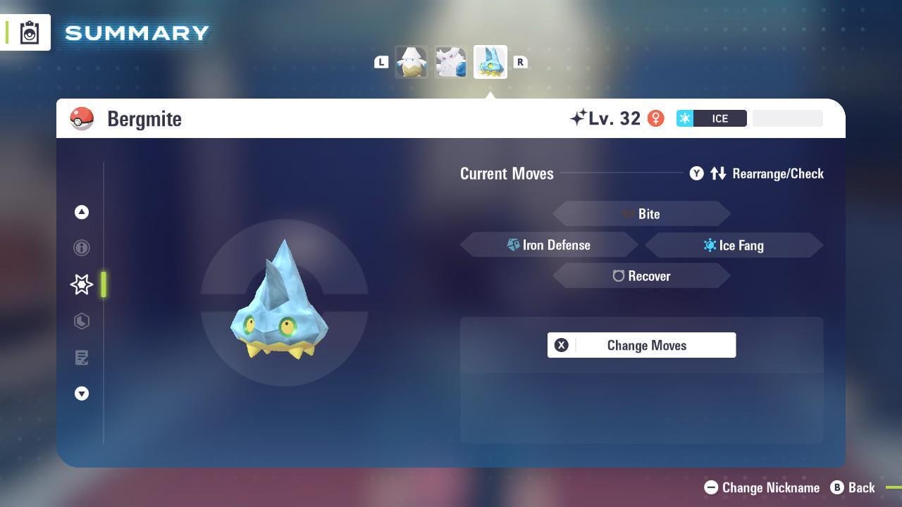 Shiny BERGMITE Pokémon Legends ZA 6IV Competitive Battle Ready - Pokémon Legends: Z-A digital Pokémon trade image 3
