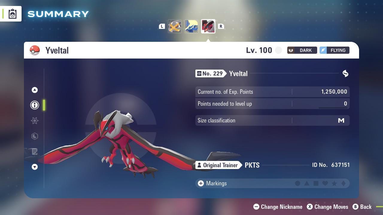 Pokemon Za Non Shiny 6IV YVELTAL Competitive Battle Ready - Pokémon Legends: Z-A digital Pokémon trade image 3