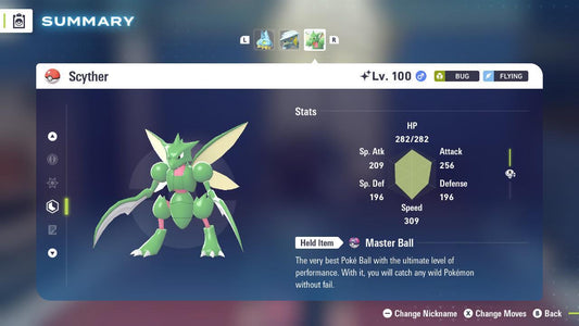 Shiny SCYTHER Pokémon Legends ZA 6IV Competitive Battle Ready - Pokémon Legends: Z-A digital Pokémon trade by PokeTradingShop