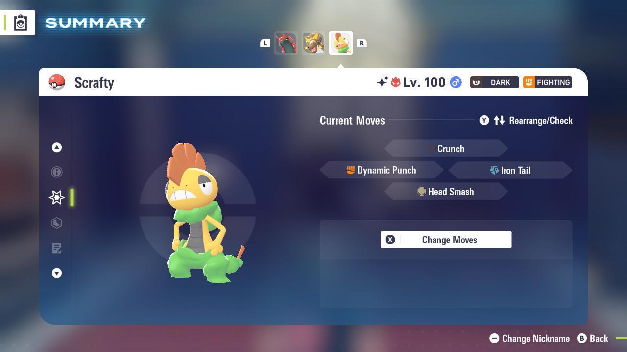 Shiny Alpha Scrafty Pokémon Legends ZA 6IV Competitive Battle Ready - Pokémon Legends: Z-A digital Pokémon trade image 3