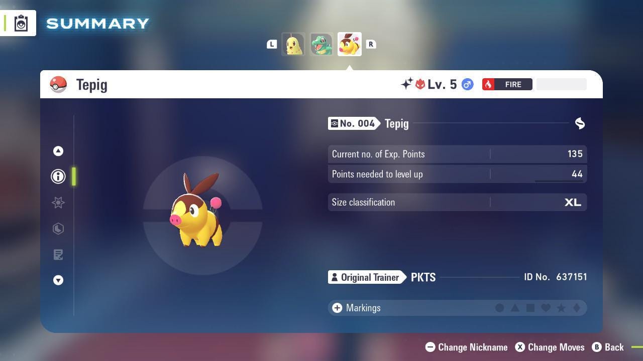 Pokemon Za Lvl 5 Adamant SHINY ALPHA 6IV Tepig Pokémon Legends ZA 6IV Competitive - Pokémon Legends: Z-A digital Pokémon
