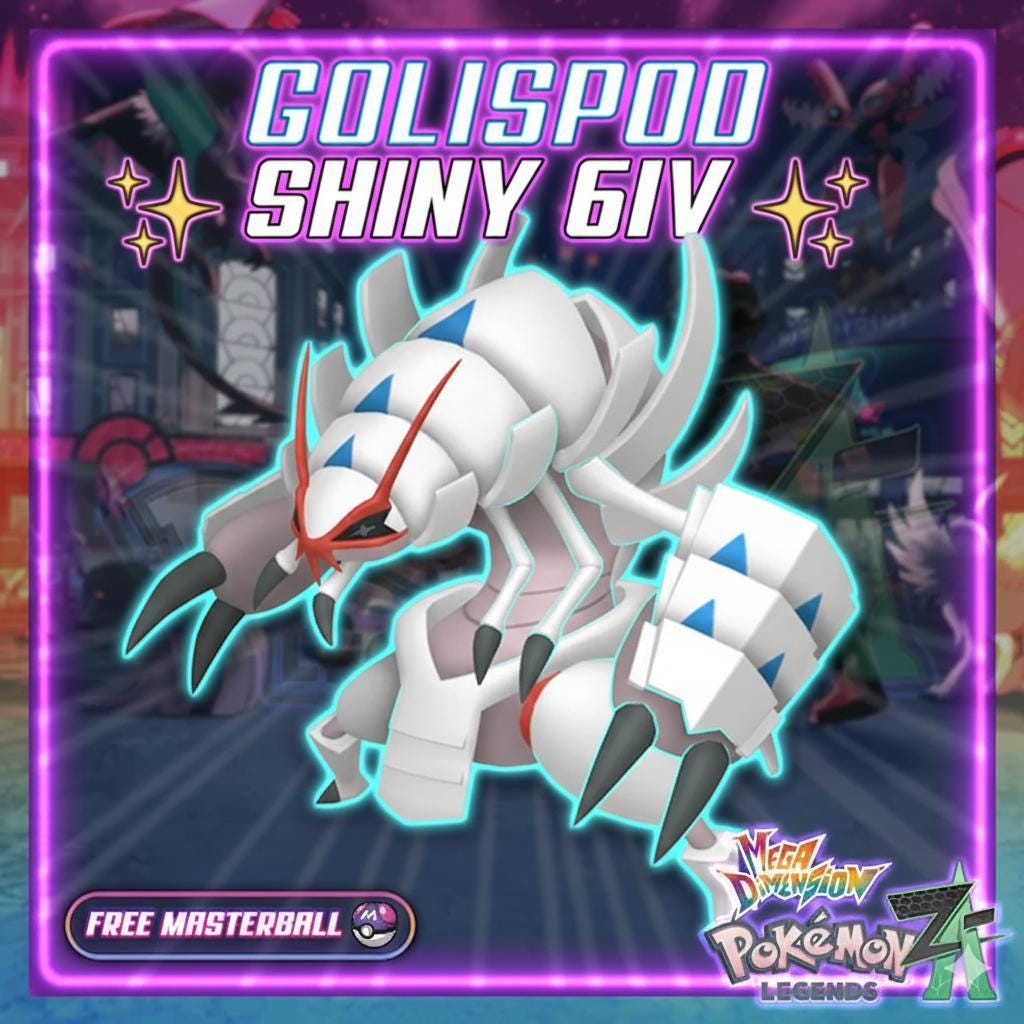Shiny Golisopod Pokemon Legends ZA Mega Dimension DLC 6IV Competitive Battle Ready - Pokémon Legends: Z-A digital Pokémon