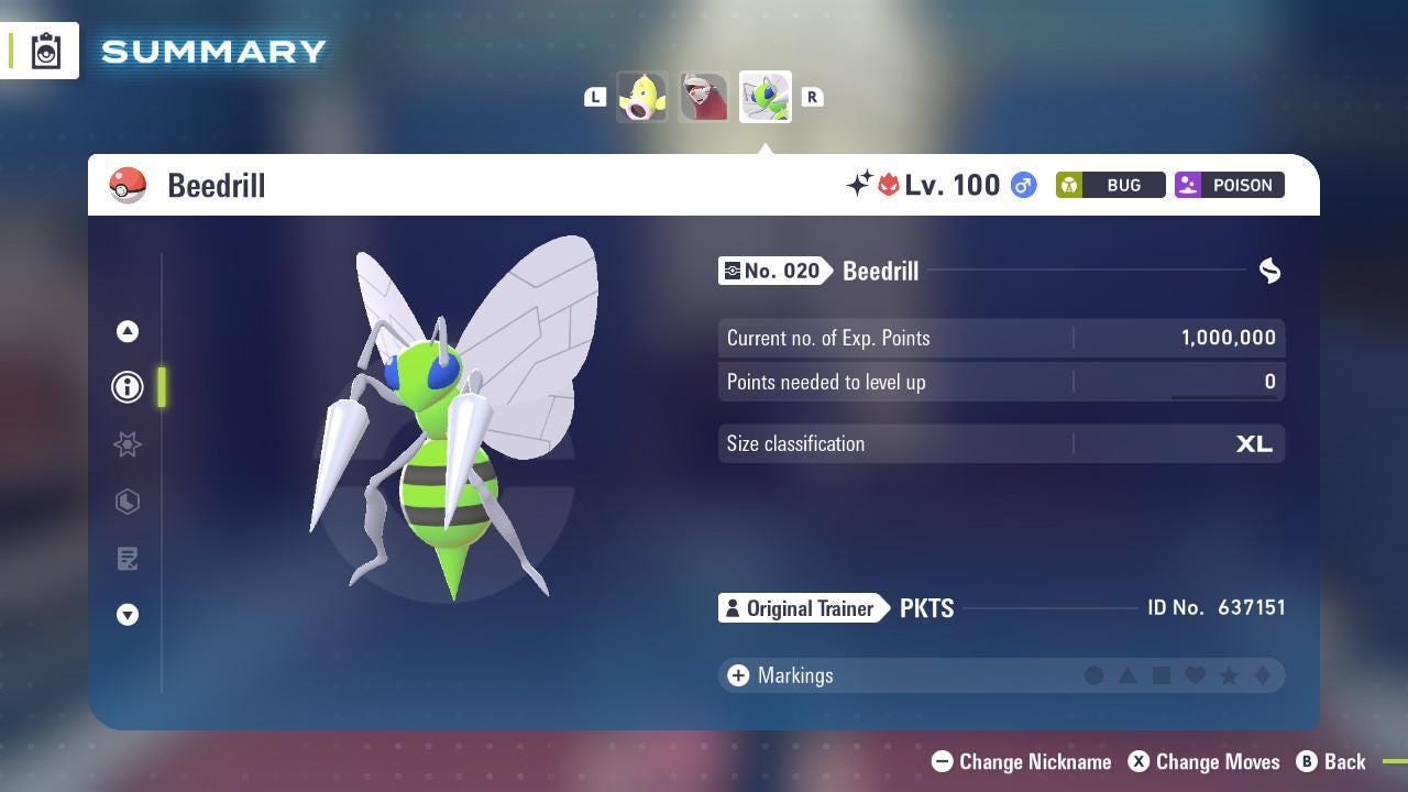 Shiny Alpha Beedrill Pokémon Legends ZA 6IV Competitive Battle Ready – image 3