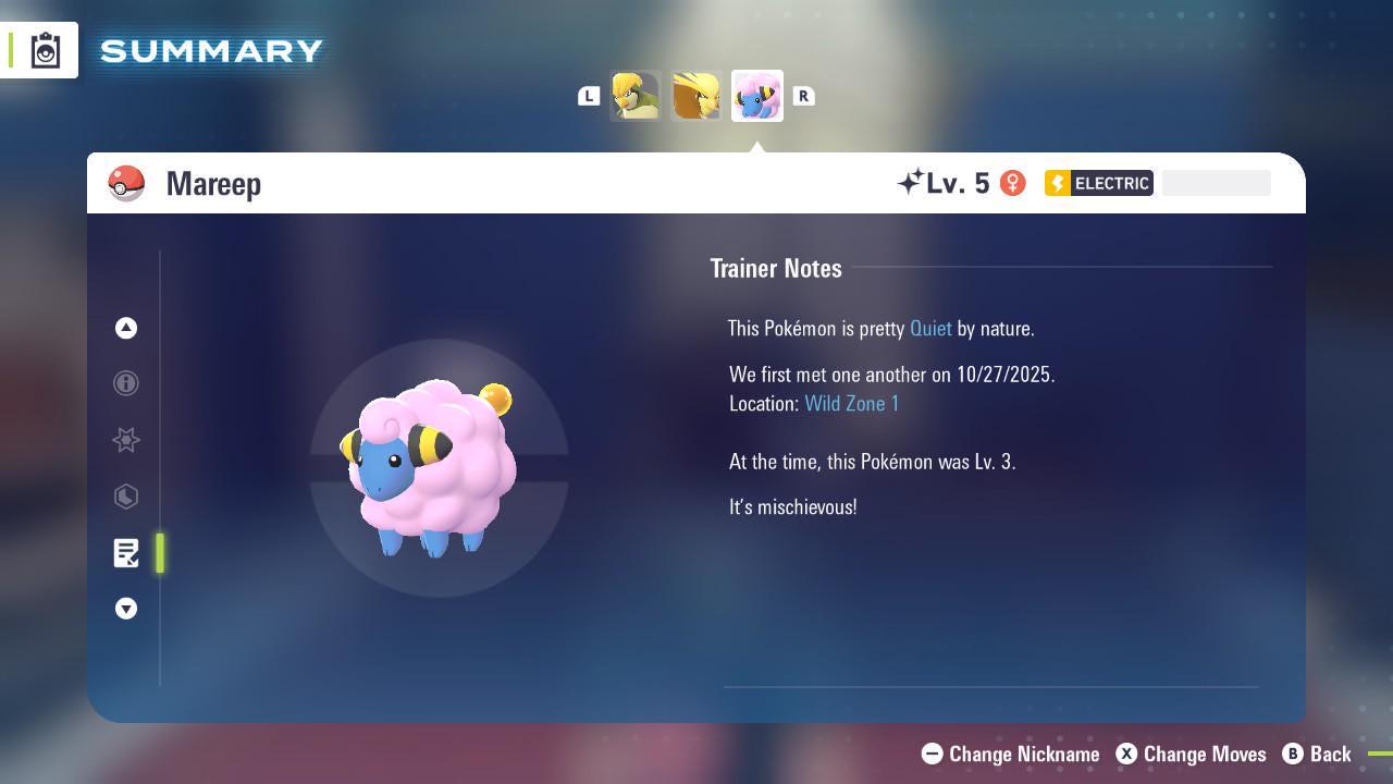 Shiny MAREEP Pokémon Legends ZA 6IV Competitive Battle Ready - Pokémon Legends: Z-A digital Pokémon trade image 4