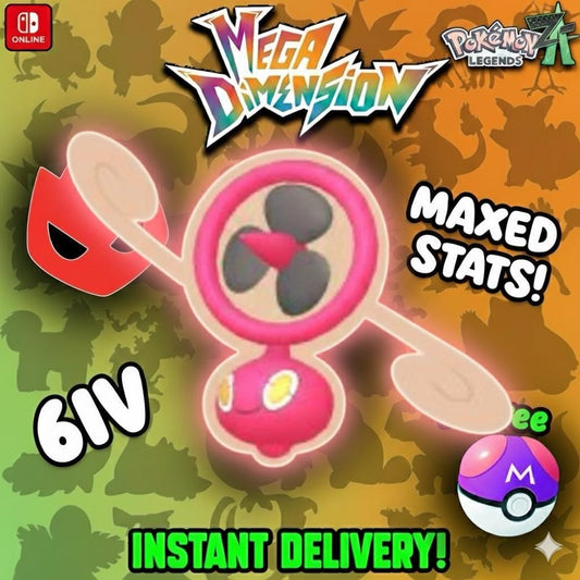 Shiny Alpha Fan Form Rotom Pokémon Legends ZA 6IV Competitive Battle Ready - Pokémon Legends: Z-A digital Pokémon trade by