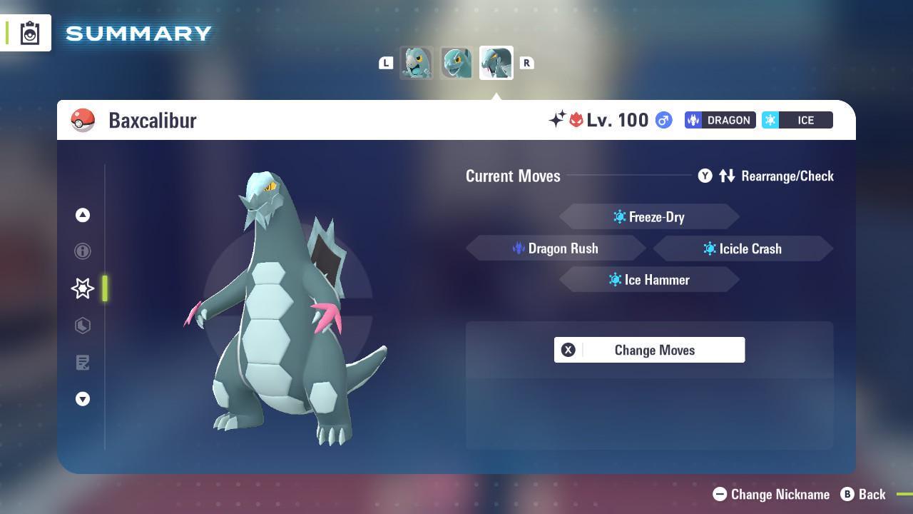 Shiny Alpha Baxcalibur Shiny 6IV Pokemon Legends Za Mega Dimension DLC 6IV - Pokémon Legends: Z-A digital Pokémon trade image