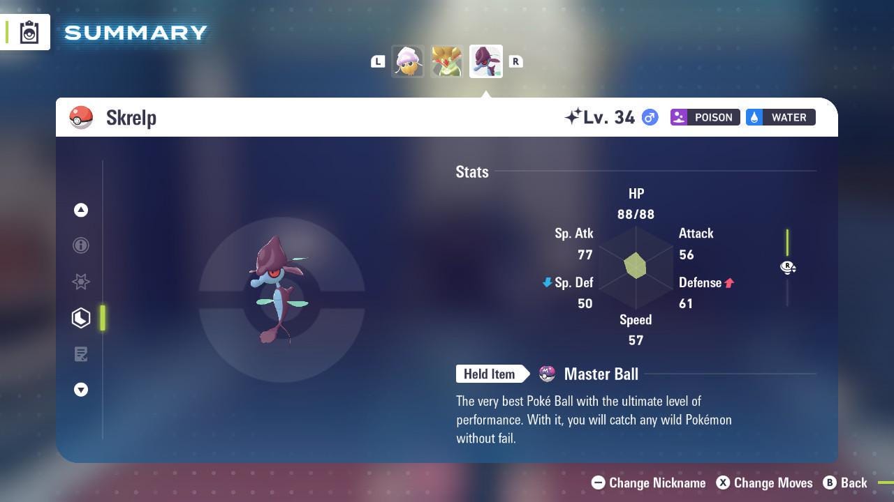 Shiny SKRELP Pokémon Legends ZA 6IV Competitive Battle Ready - Pokémon Legends: Z-A digital Pokémon trade by PokeTradingShop