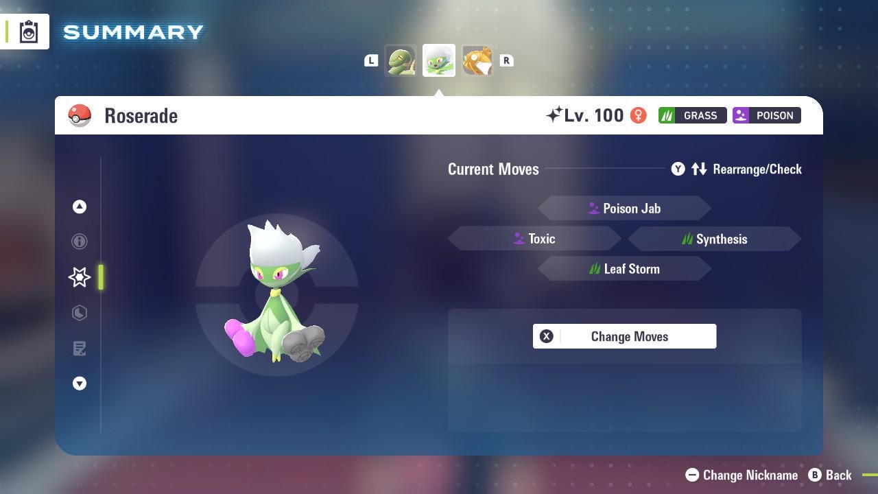 Shiny ROSERADE Pokémon Legends ZA 6IV Competitive Battle Ready - Pokémon Legends: Z-A digital Pokémon trade image 3