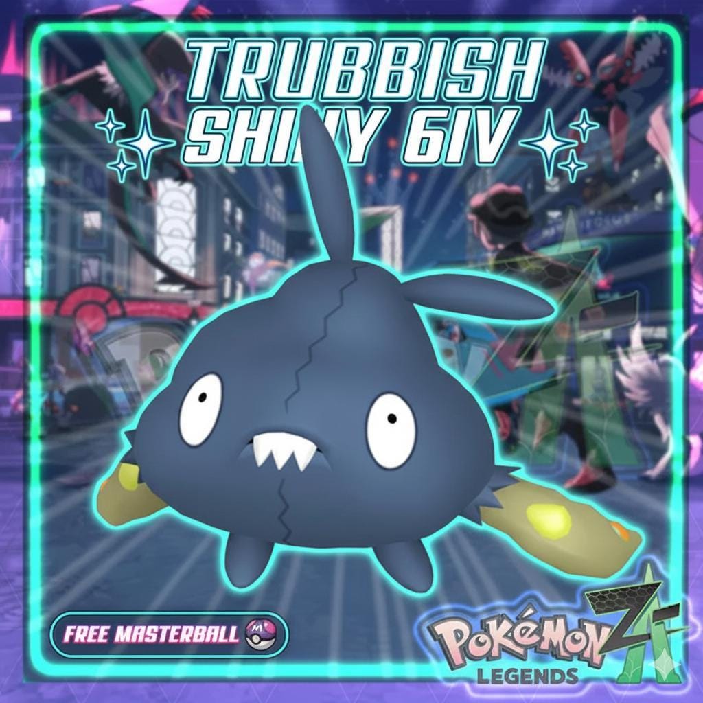 Shiny TRUBBISH Pokémon Legends ZA 6IV Competitive Battle Ready - Pokémon Legends: Z-A digital Pokémon trade by