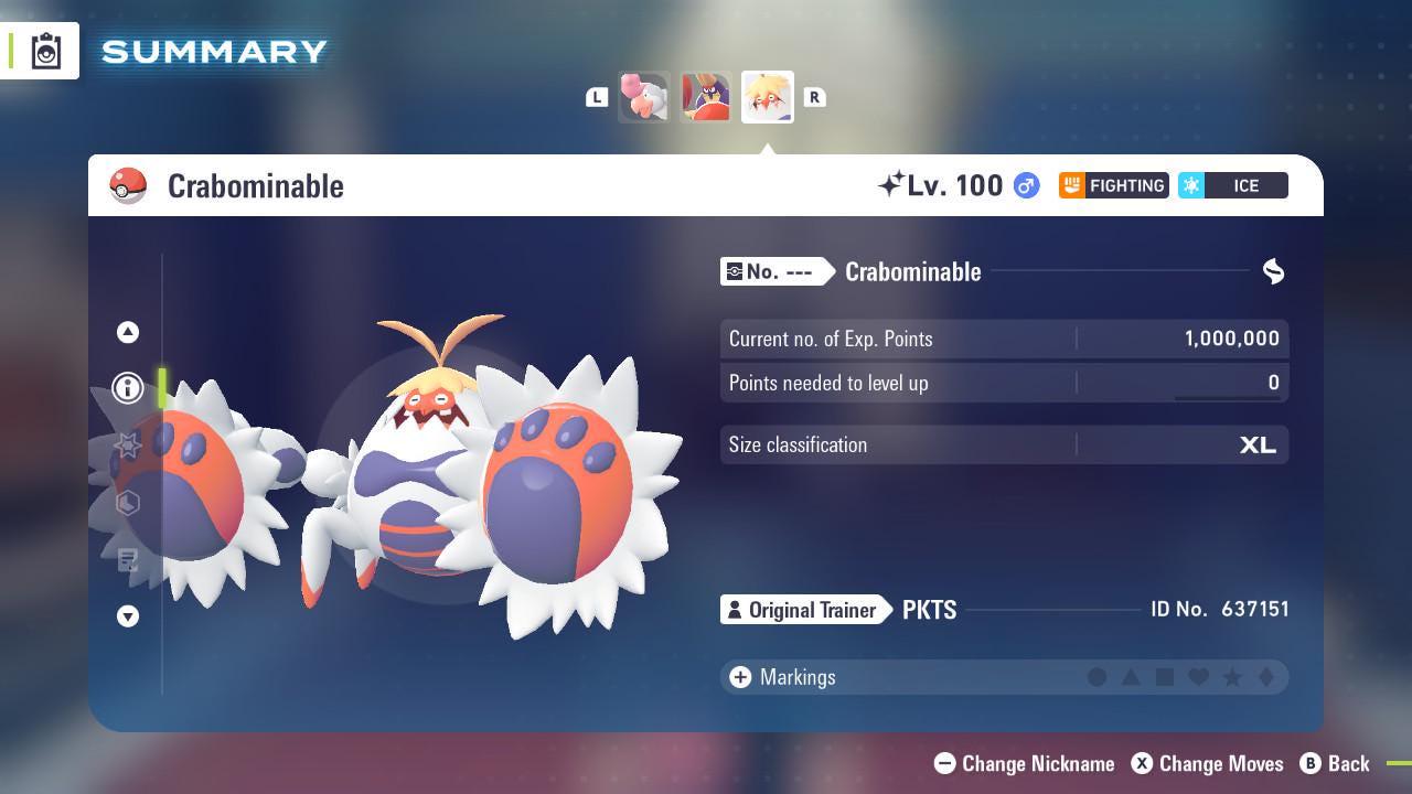 Shiny Crabominable Pokemon Legends ZA Mega Dimension DLC 6IV Competitive Battle - Pokémon Legends: Z-A digital Pokémon trade
