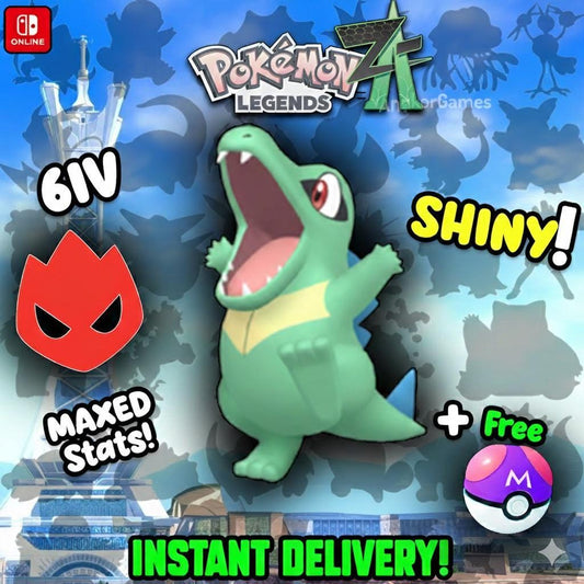 Pokemon Za Lvl 5 Adamant SHINY ALPHA 6IV Totodile Pokémon Legends ZA 6IV - Pokémon Legends: Z-A digital Pokémon trade by