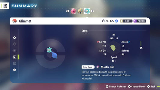 Shiny Glimmet Pokemon Legends ZA Mega Dimension DLC 6IV Competitive Battle Ready - Pokémon Legends: Z-A digital Pokémon trade