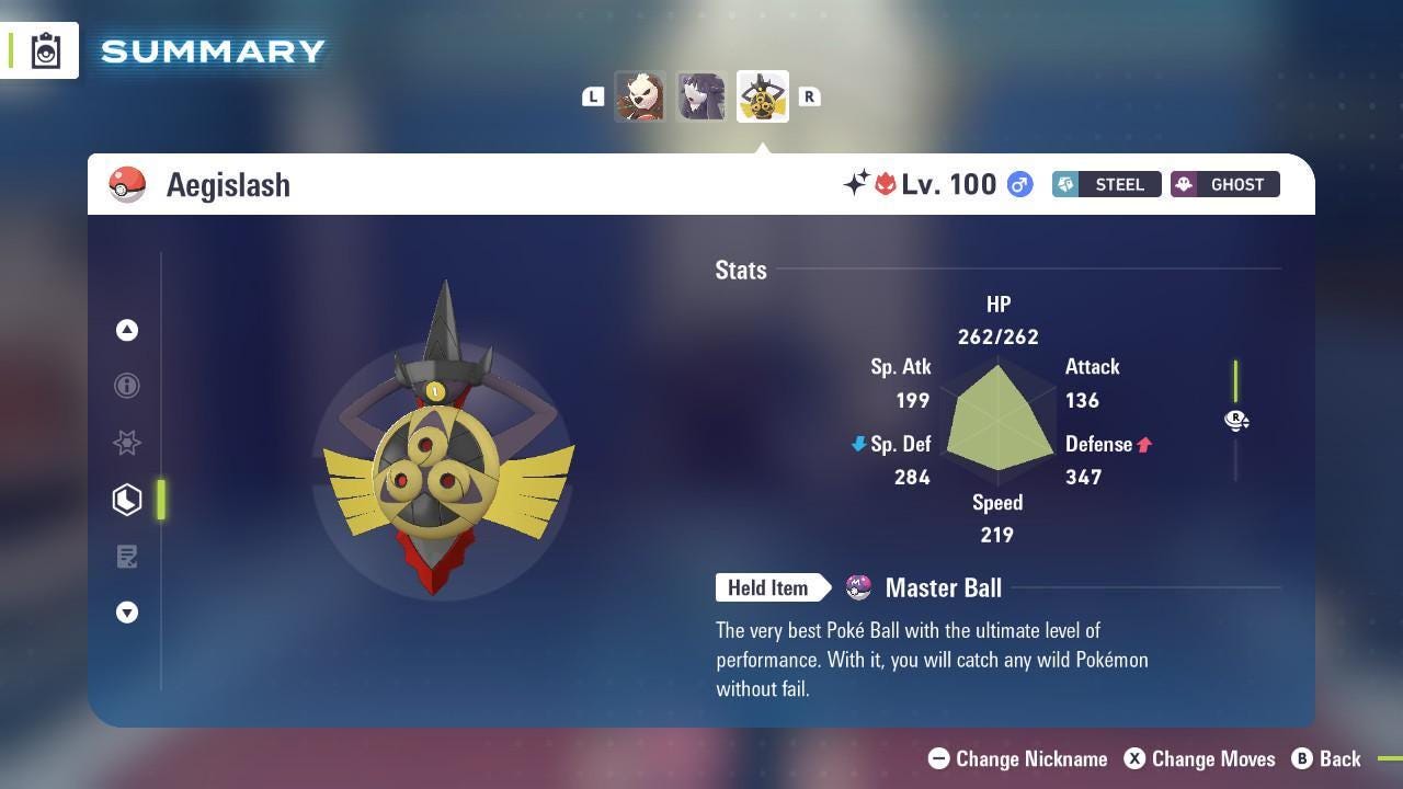 Shiny Alpha Aegislash Pokémon Legends ZA 6IV Competitive Battle Ready - Pokémon Legends: Z-A digital Pokémon trade image 2