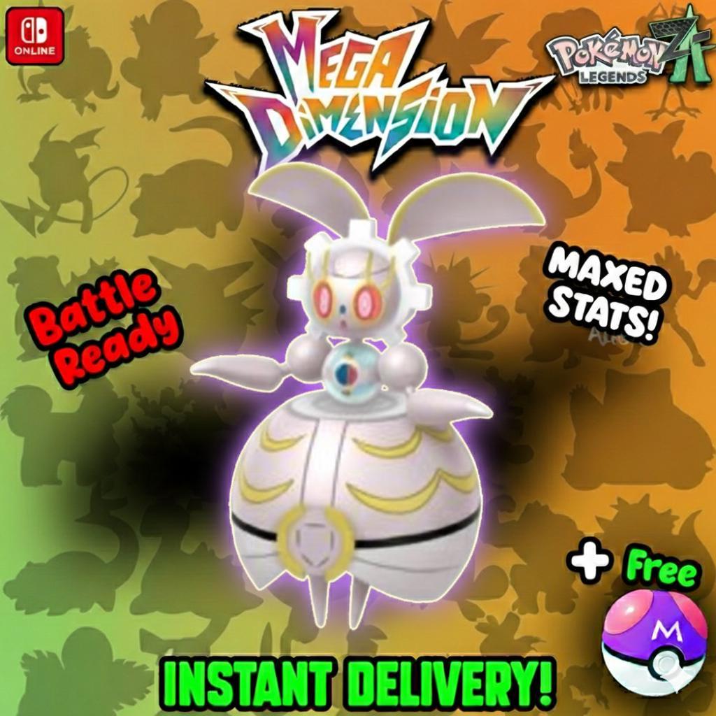 Non Shiny 6IV Magearna Pokemon Legends Za Mega Dimension DLC 6IV Competitive - Pokémon Legends: Z-A digital Pokémon trade by