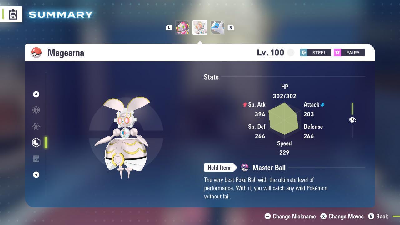 Non Shiny 6IV Magearna Pokemon Legends Za Mega Dimension DLC 6IV Competitive - Pokémon Legends: Z-A digital Pokémon trade