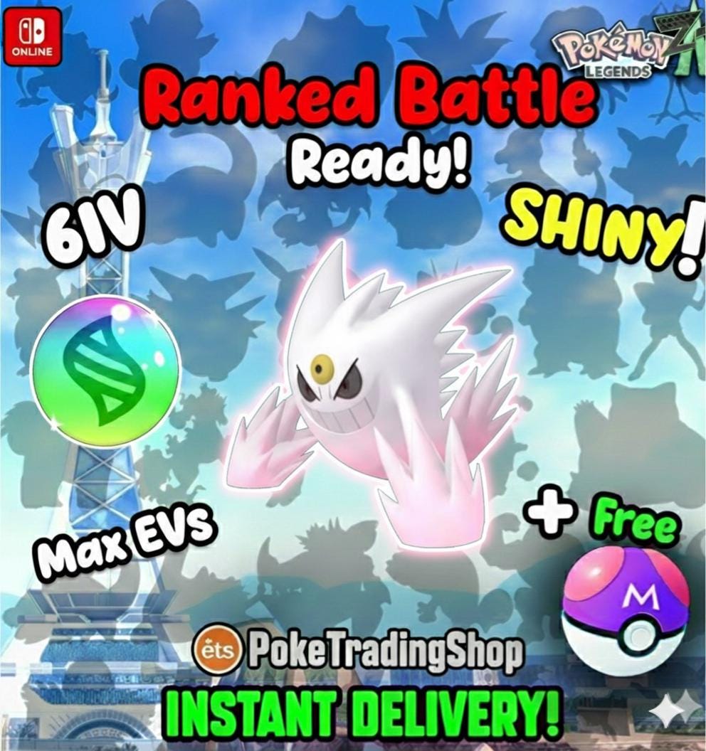 Pokemon LEGENDS ZA Alpha Shiny Gengar Mega Ready Lumiose City KALOS Region Shadow - Pokémon Legends: Z-A digital Pokémon