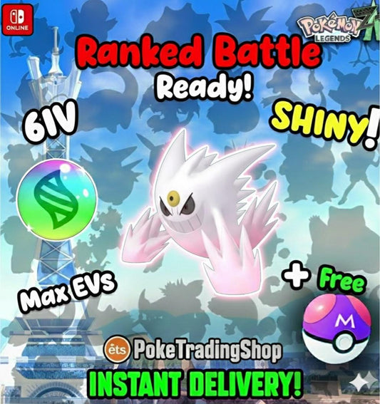 Pokemon LEGENDS ZA Alpha Shiny Gengar Mega Ready Lumiose City KALOS Region Shadow - Pokémon Legends: Z-A digital Pokémon