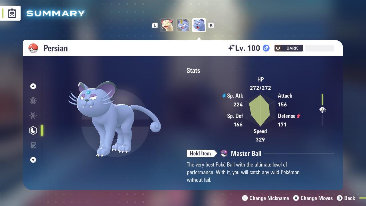 Shiny Alolan Persian Pokemon Legends ZA Mega Dimension DLC 6IV Competitive Battle - Pokémon Legends: Z-A digital Pokémon