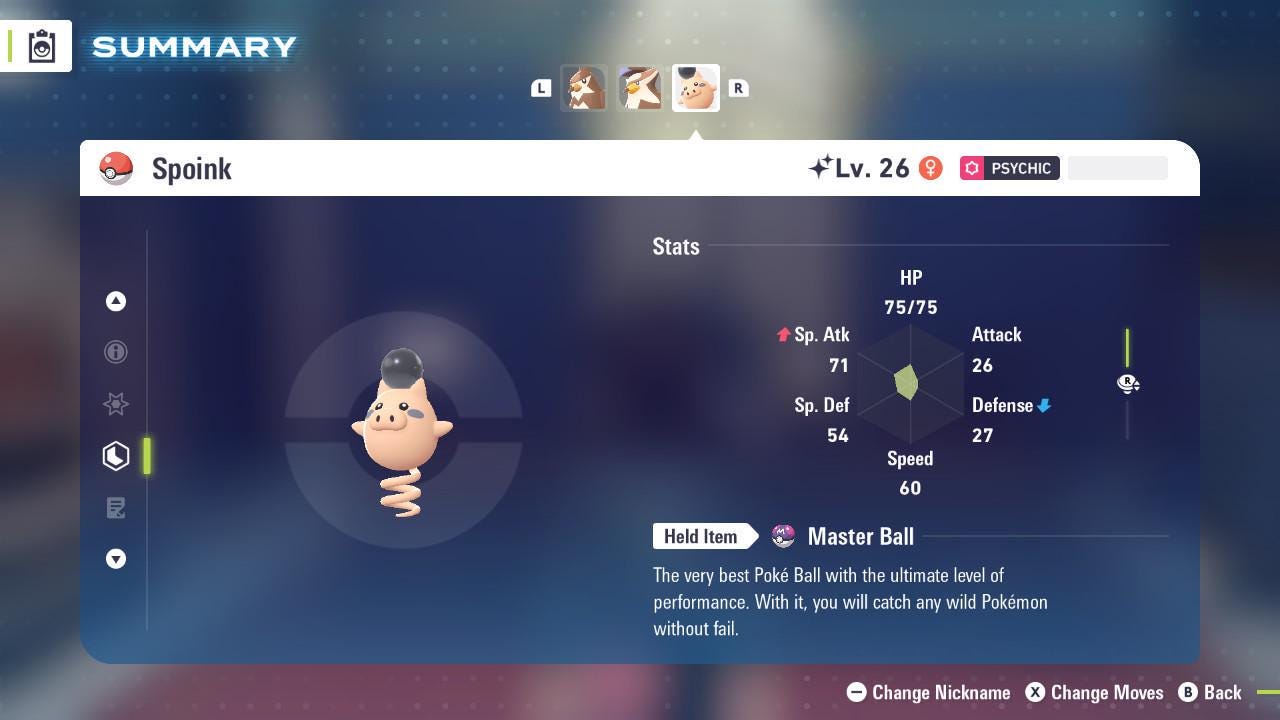 Shiny Spoink Pokemon Legends ZA Mega Dimension DLC 6IV Competitive Battle Ready - Pokémon Legends: Z-A digital Pokémon trade