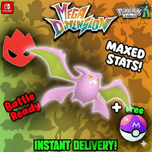 Shiny Alpha Crobat Pokemon Legends Za Mega Dimension DLC 6IV Competitive Battle - Pokémon Legends: Z-A digital Pokémon trade