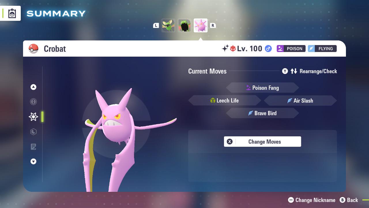 Shiny Alpha Crobat Pokemon Legends Za Mega Dimension DLC 6IV Competitive Battle - Pokémon Legends: Z-A digital Pokémon trade