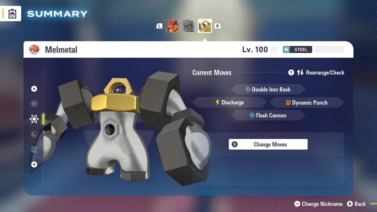 Non Shiny 6IV Melmetal Pokemon Legends Za Mega Dimension DLC 6IV Competitive - Pokémon Legends: Z-A digital Pokémon trade