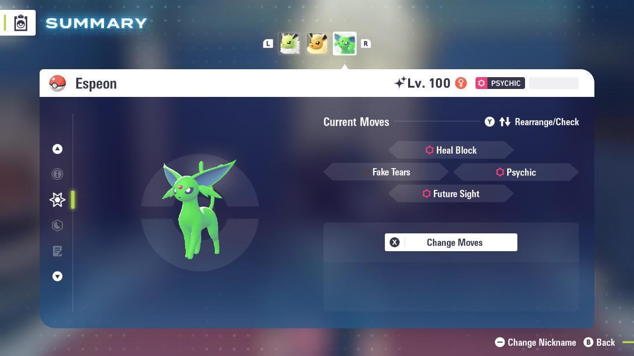 Shiny ESPEON Pokémon Legends ZA 6IV Competitive Battle Ready - Pokémon Legends: Z-A digital Pokémon trade image 4