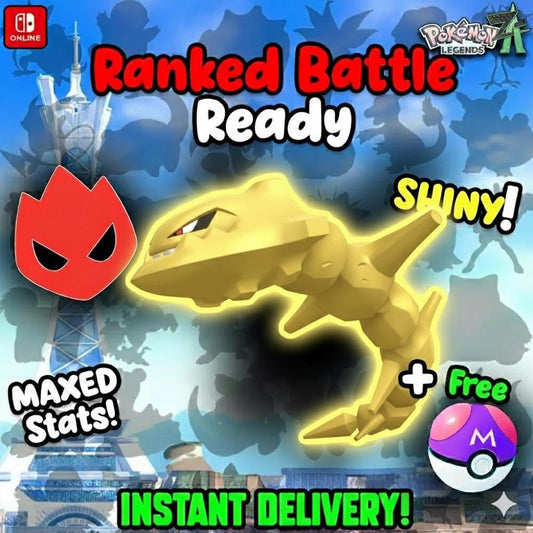 Shiny Alpha Steelix Pokémon Legends ZA 6IV Competitive Battle Ready - Pokémon Legends: Z-A digital Pokémon trade by