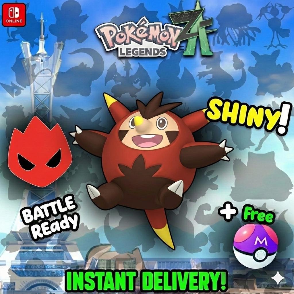 Shiny Alpha Quilladin Pokémon Legends ZA 6IV Competitive Battle Ready - Pokémon Legends: Z-A digital Pokémon trade by