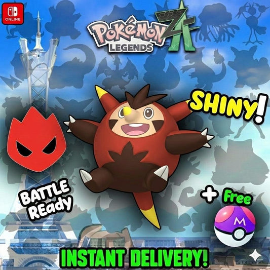Shiny Alpha Quilladin Pokémon Legends ZA 6IV Competitive Battle Ready - Pokémon Legends: Z-A digital Pokémon trade by