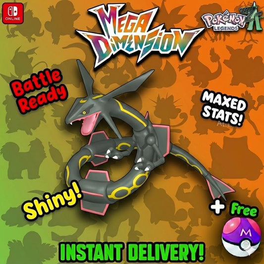 Shiny Rayquaza Pokemon Legends Za Mega Dimension DLC 6IV Competitive Battle Ready - Pokémon Legends: Z-A digital Pokémon