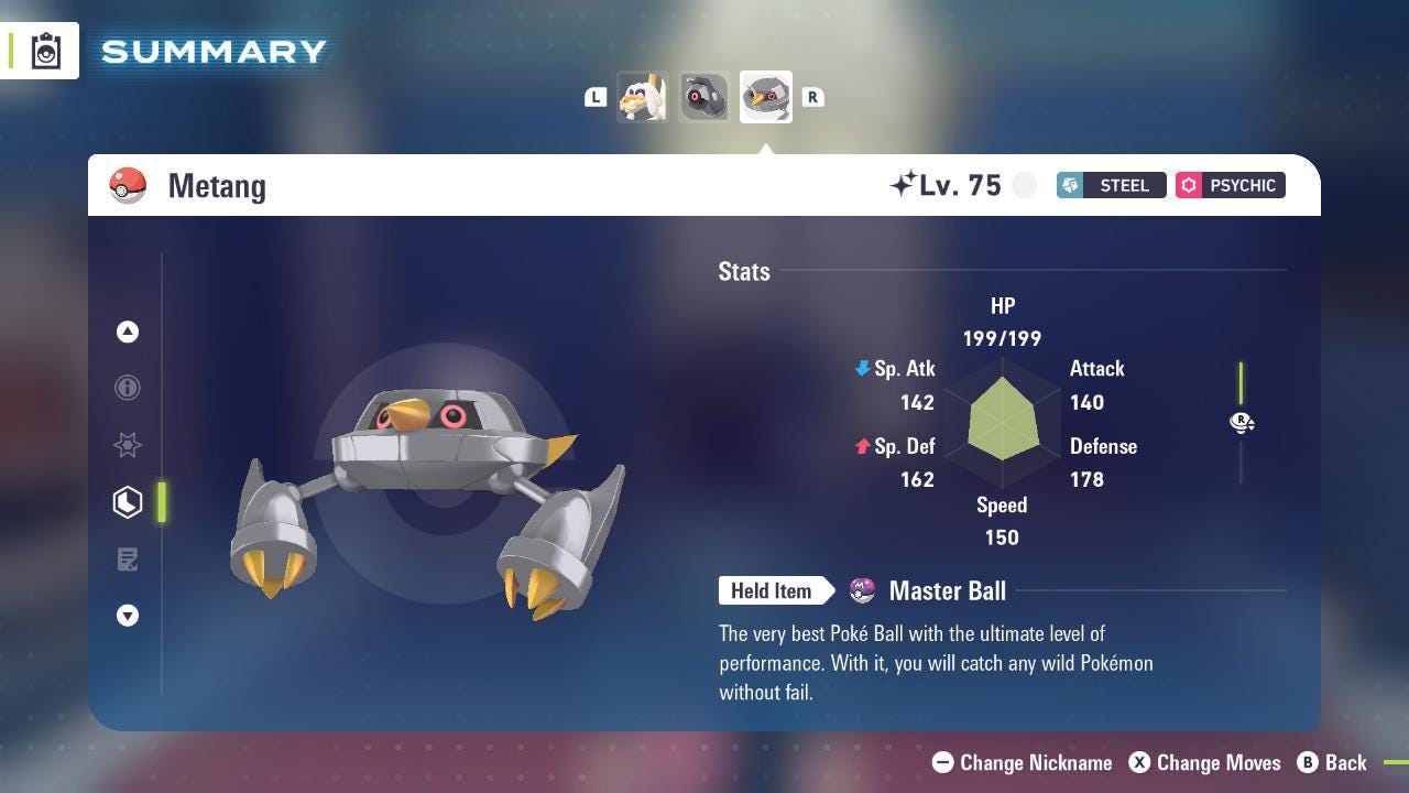 Shiny METANG Pokémon Legends ZA 6IV Competitive Battle Ready - Pokémon Legends: Z-A digital Pokémon trade by PokeTradingShop