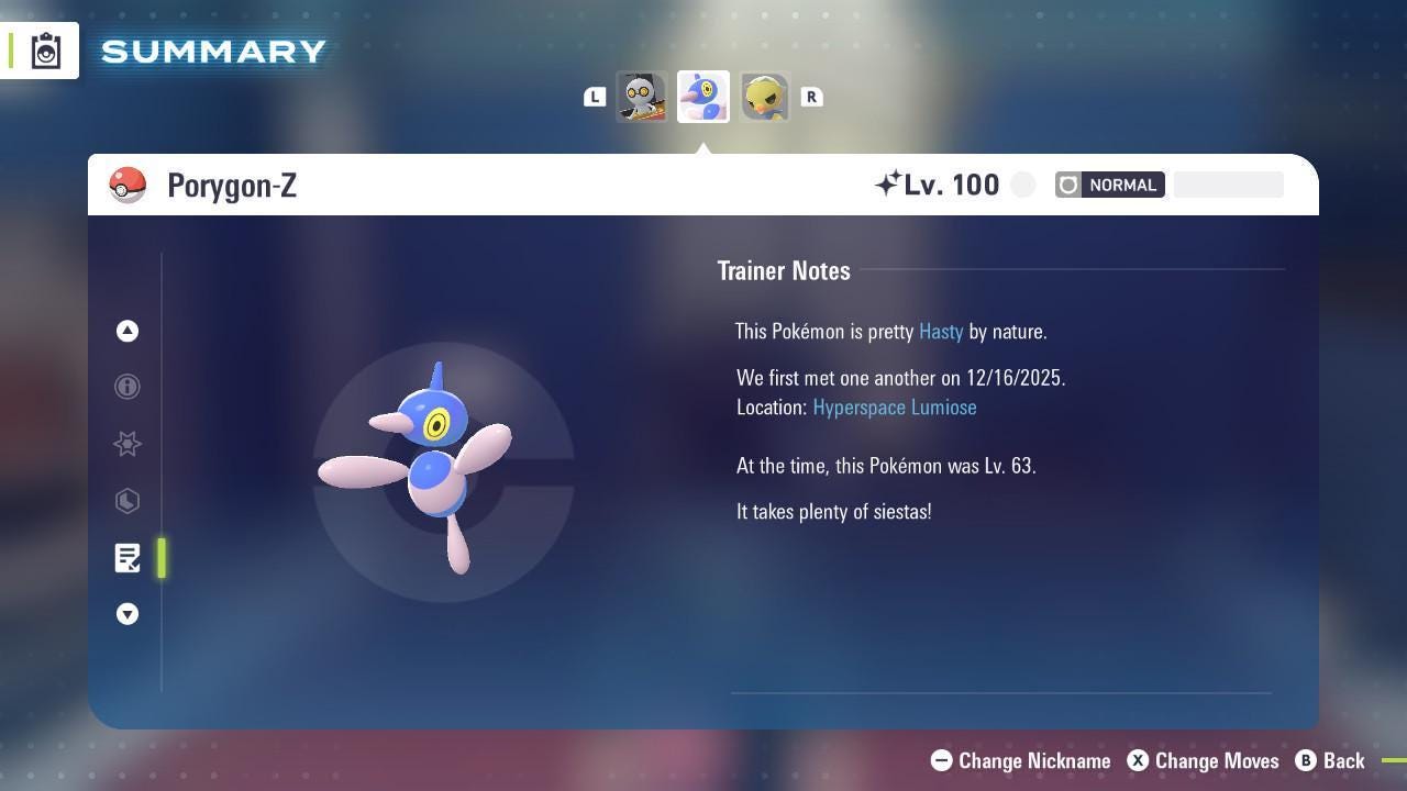 Shiny Porygon Z Pokemon Legends ZA Mega Dimension DLC 6IV Competitive Battle Ready - Pokémon Legends: Z-A digital Pokémon