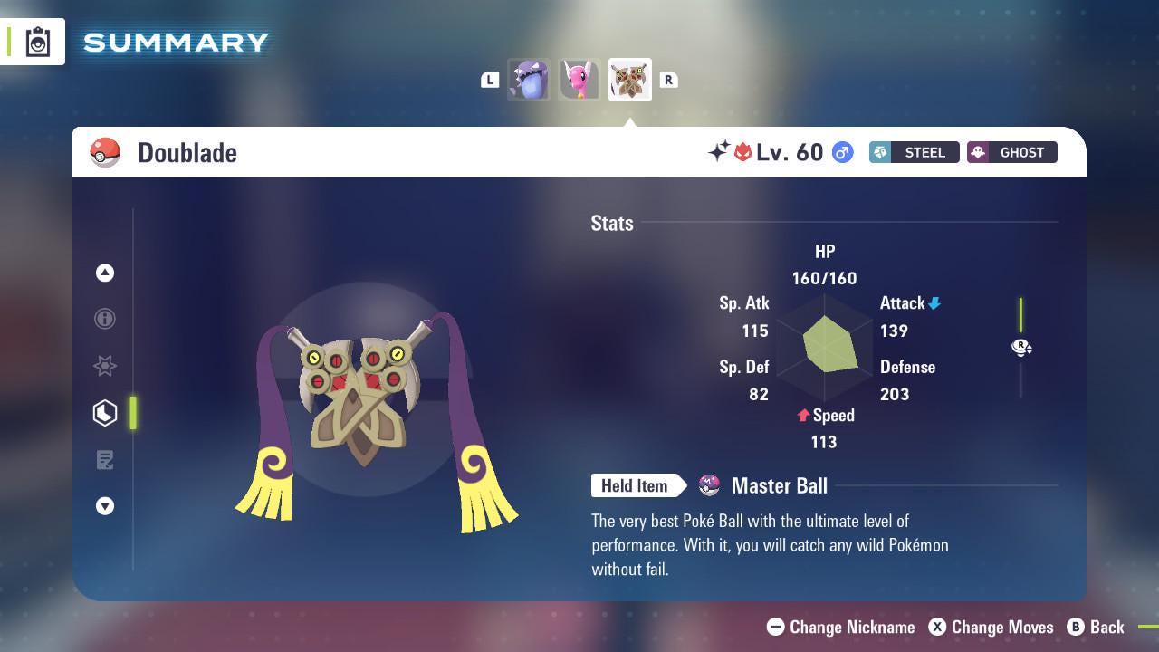 Shiny Alpha Doublade Pokémon Legends ZA 6IV Competitive Battle Ready - Pokémon Legends: Z-A digital Pokémon trade by