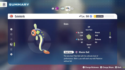 Shiny EELEKTRIK Pokémon Legends ZA 6IV Competitive Battle Ready - Pokémon Legends: Z-A digital Pokémon trade by