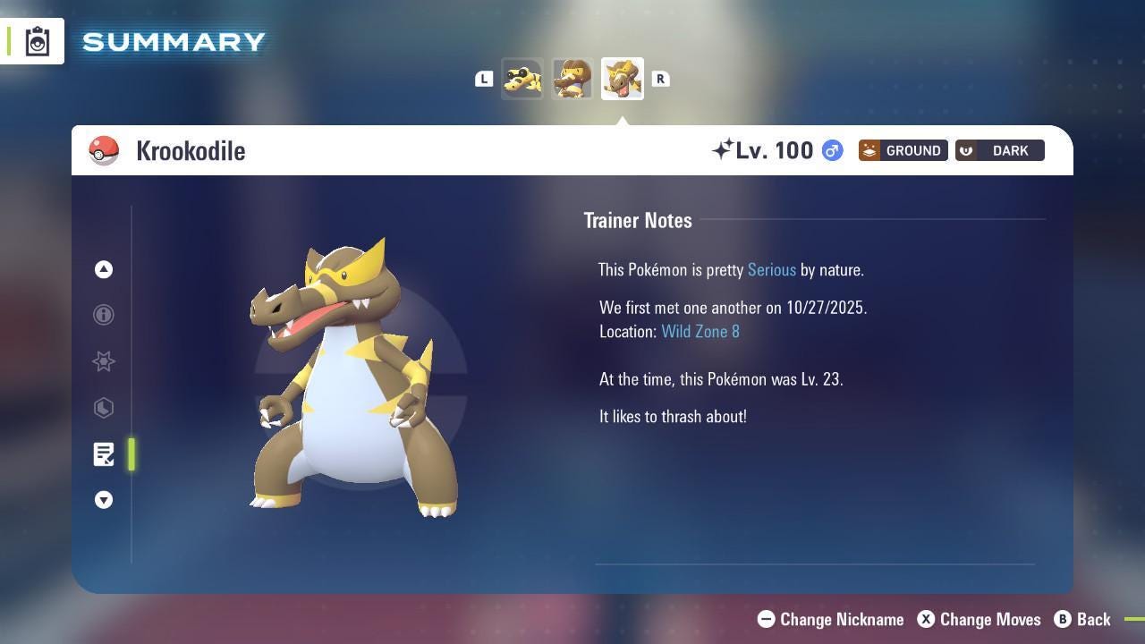 Shiny KROOKODILE Pokémon Legends ZA 6IV Competitive Battle Ready - Pokémon Legends: Z-A digital Pokémon trade image 4