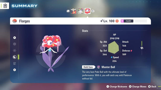 Shiny Red FLORGES Pokémon Legends ZA 6IV Competitive Battle Ready - Pokémon Legends: Z-A digital Pokémon trade by