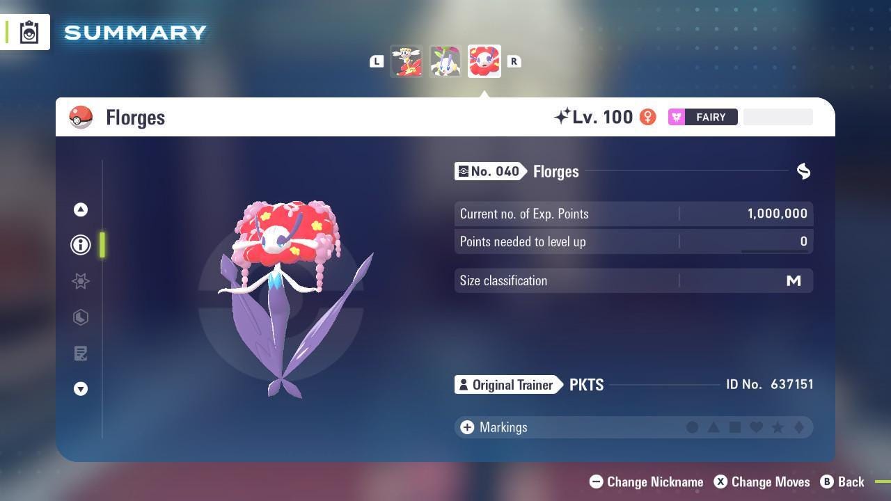 Shiny Red FLORGES Pokémon Legends ZA 6IV Competitive Battle Ready - Pokémon Legends: Z-A digital Pokémon trade image 2