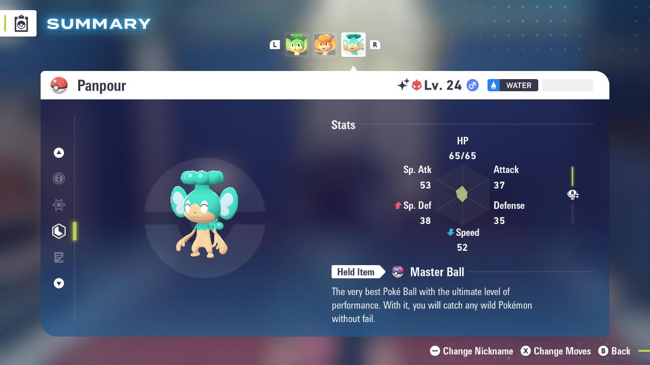 Shiny Alpha Panpour Pokémon Legends ZA 6IV Competitive Battle Ready - Pokémon Legends: Z-A digital Pokémon trade by