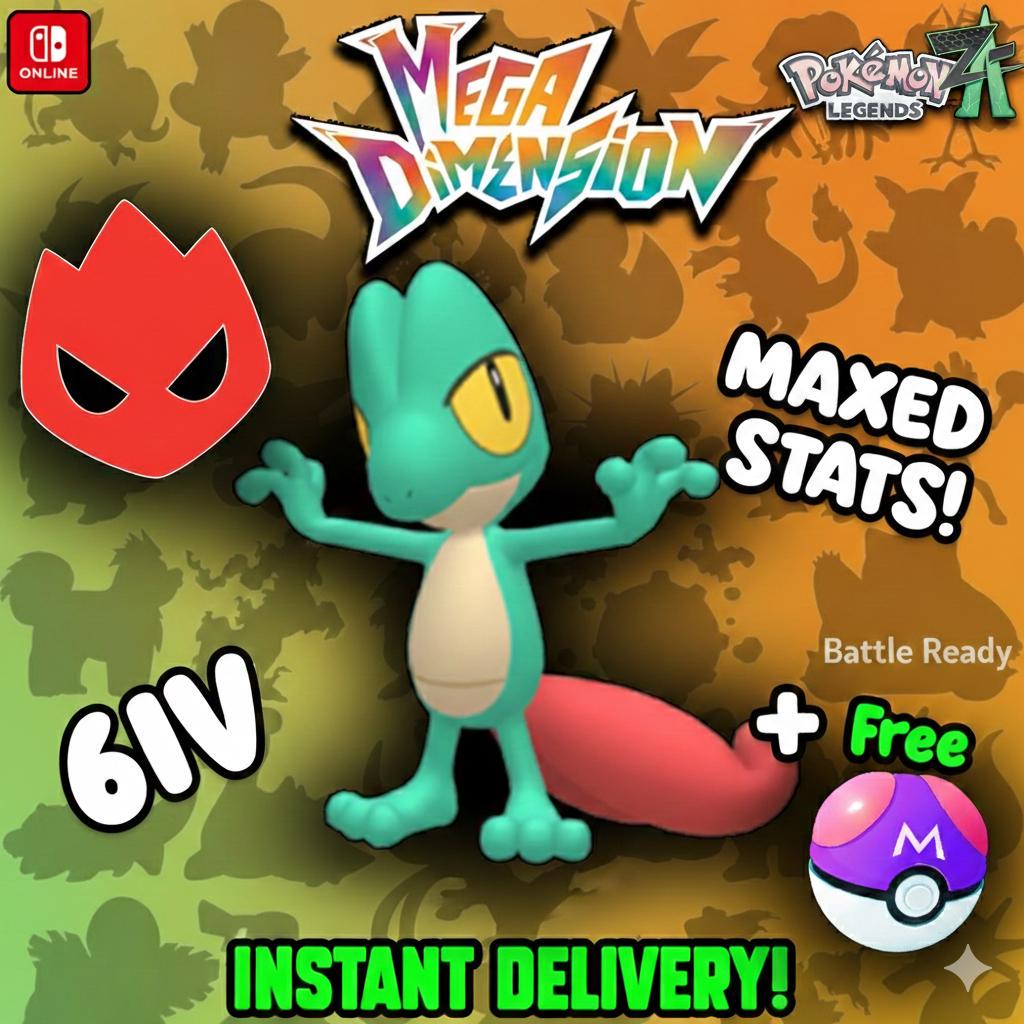 Shiny Alpha Treecko Pokemon Legends Za Mega Dimension DLC 6IV Competitive Battle - Pokémon Legends: Z-A digital Pokémon trade