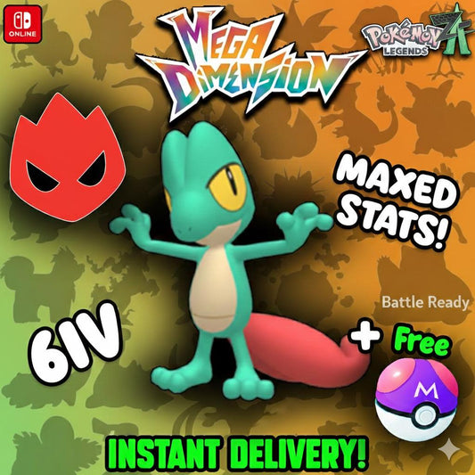 Shiny Alpha Treecko Pokemon Legends Za Mega Dimension DLC 6IV Competitive Battle - Pokémon Legends: Z-A digital Pokémon trade