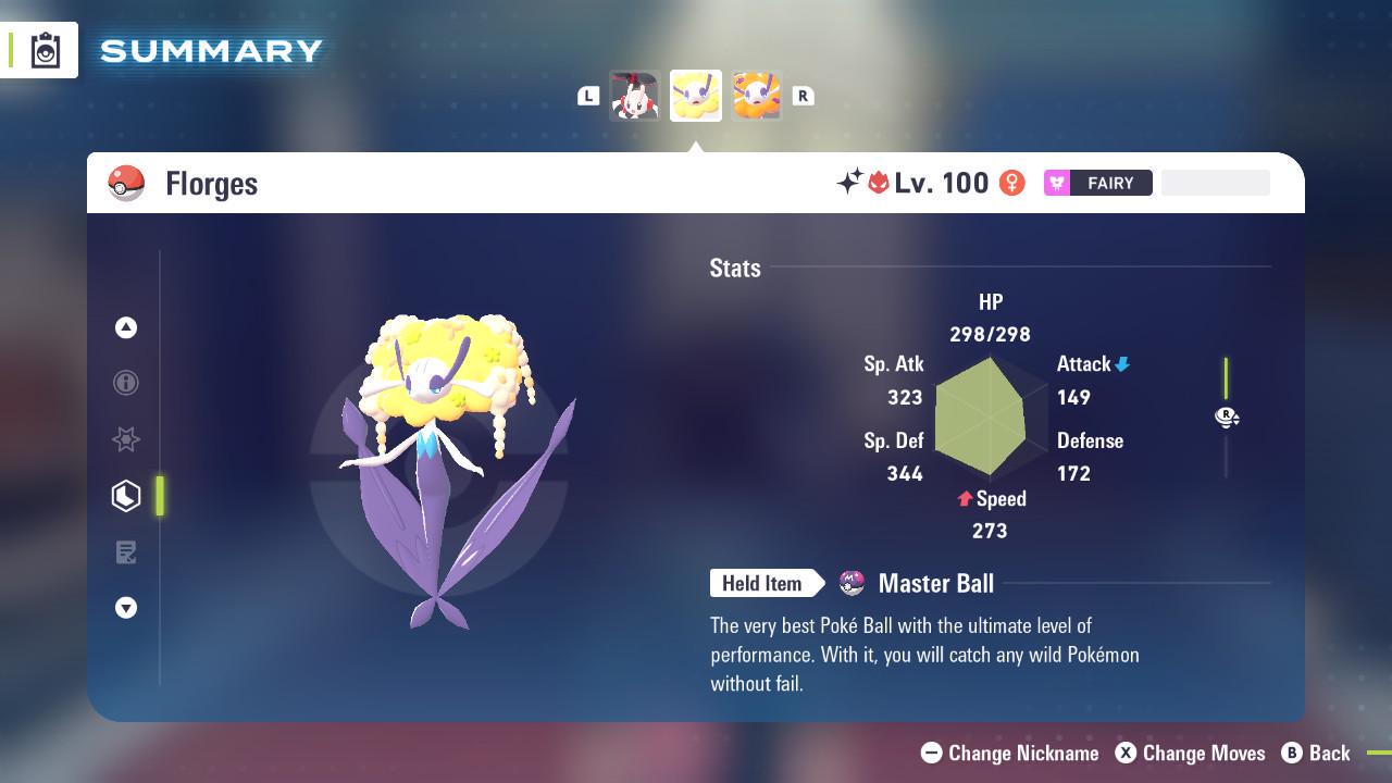 Shiny Alpha Yellow Florges Pokémon Legends ZA 6IV Competitive Battle Ready - Pokémon Legends: Z-A digital Pokémon trade by