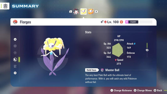 Shiny Alpha Yellow Florges Pokémon Legends ZA 6IV Competitive Battle Ready