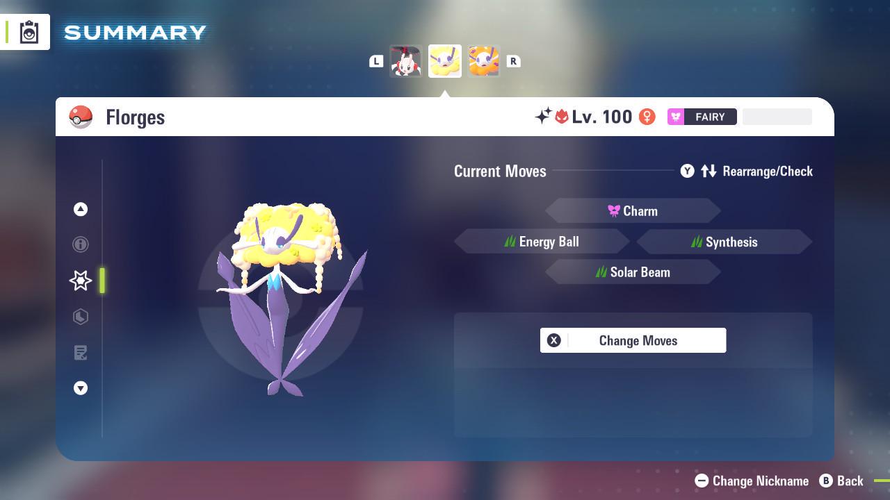 Shiny Alpha Yellow Florges Pokémon Legends ZA 6IV Competitive Battle Ready - Pokémon Legends: Z-A digital Pokémon trade image