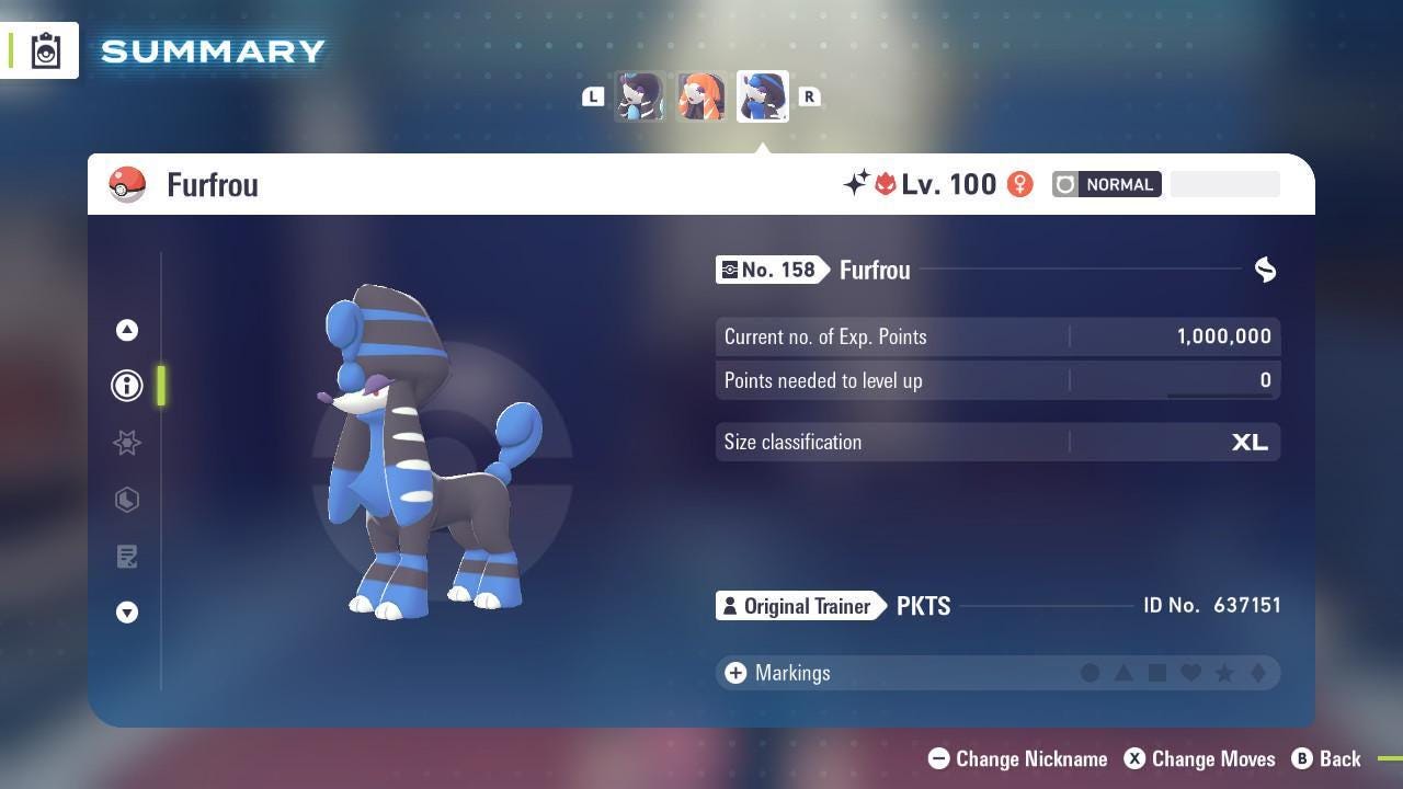 Shiny Alpha Pharoa Furfrou Pokémon Legends ZA 6IV Competitive Battle Ready - Pokémon Legends: Z-A digital Pokémon trade image