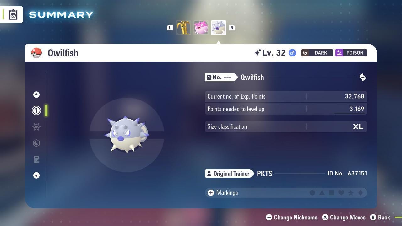 Shiny Hisuian Qwilfish Pokémon Legends ZA 6IV Competitive Battle Ready - Pokémon Legends: Z-A digital Pokémon trade image 2