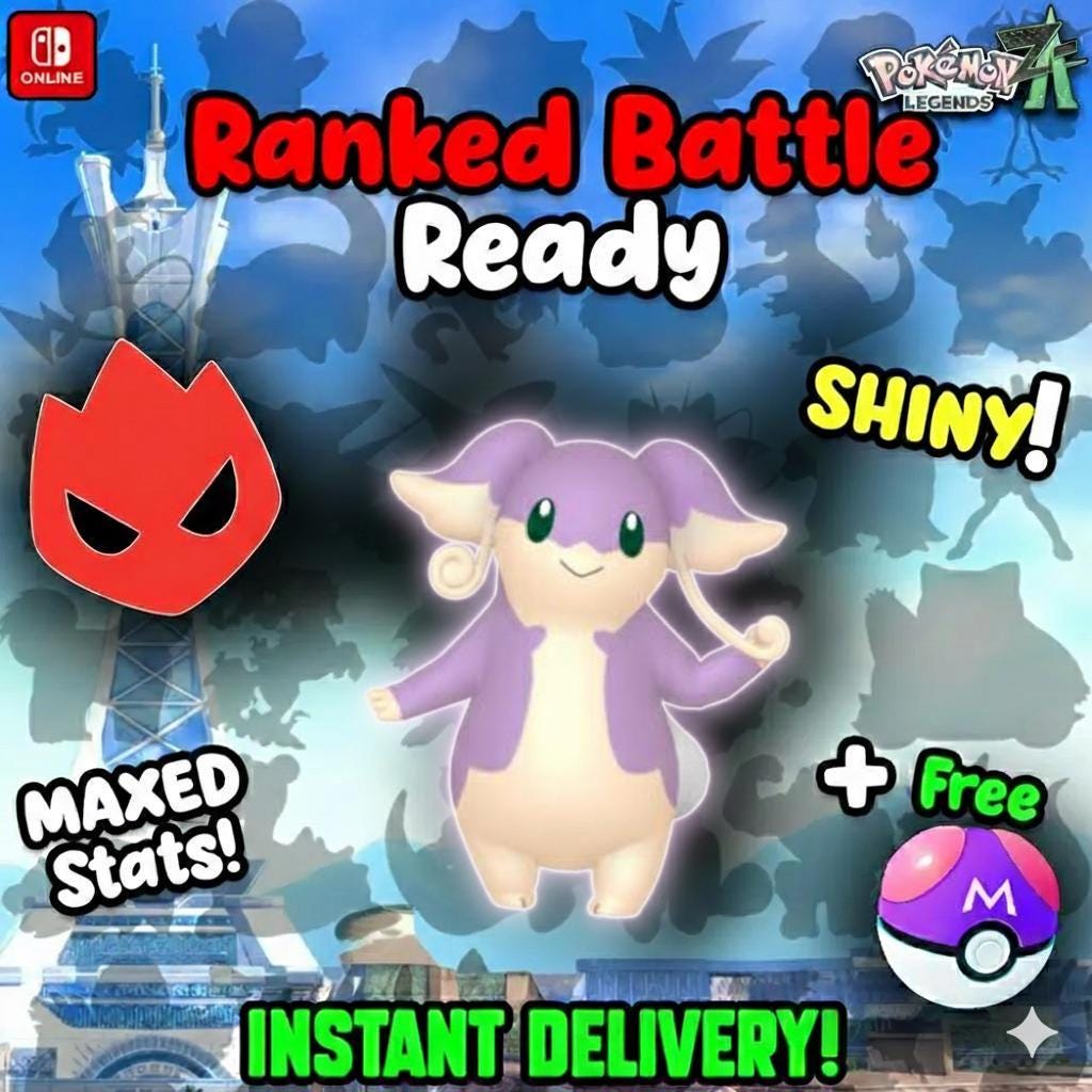 Shiny Alpha Audino Pokémon Legends ZA 6IV Competitive Battle Ready - Pokémon Legends: Z-A digital Pokémon trade by