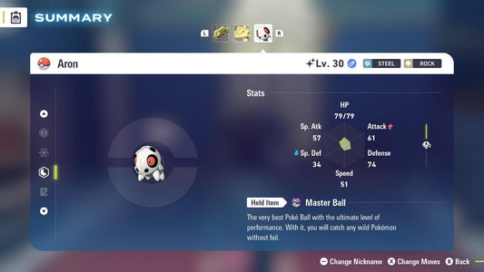 Shiny ARON Pokémon Legends ZA 6IV Competitive Battle Ready - Pokémon Legends: Z-A digital Pokémon trade by PokeTradingShop