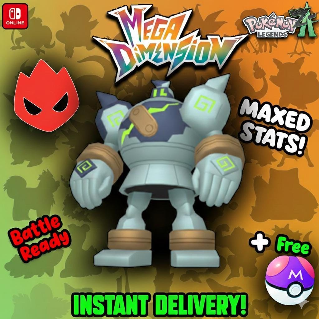 Shiny Alpha Golurk Pokemon Legends Za Mega Dimension DLC 6IV Competitive Battle - Pokémon Legends: Z-A digital Pokémon trade